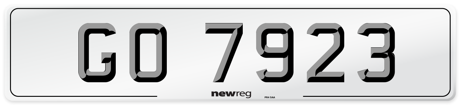 GO 7923 Number Plate from New Reg
